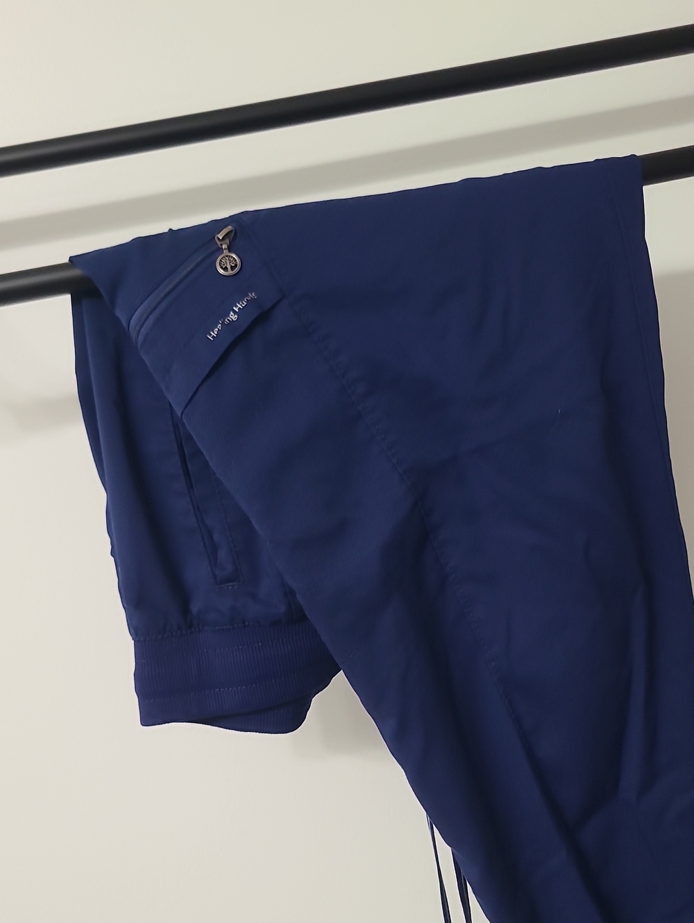 Womens Navy Blue Scrub Jogger Pants - Healing Hands